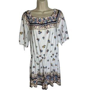 STELLA TWEED Women's Romper Floral Print Cold-Shoulder Size Medium
